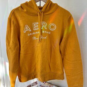 Aeropostale Mustard Yellow Graphic Hoodie (L)